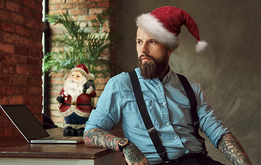 Mejores Outfits para lucir tu barba esta navidad 